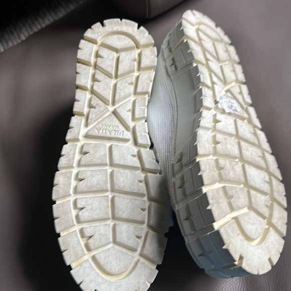 Prada white sequins double wheel platform - Picture 6 of 8